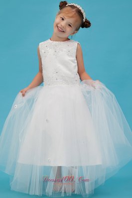 Appliques Scoop Youngster Pageant Dresses For Girls