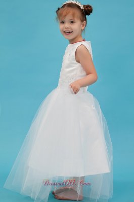 Appliques Scoop Youngster Pageant Dresses For Girls