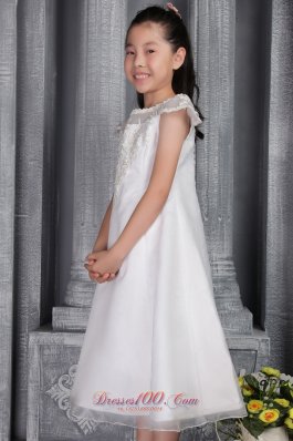 Custom Made Lace Bateau Pageant Flower Girl Dress