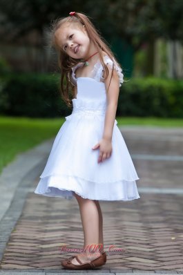 Ruffles Beaded Straps First Communion Girls Dresses