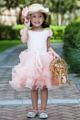 Colorful Cap Sleeves Pageant Flower Girl Dress Ruffles