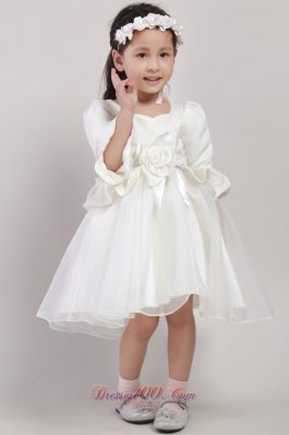 Embroidery Sleeves Little Girl Dress Hand Flowers