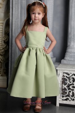 Olive Green Bowknot Little Girl Pageant Dress Belt