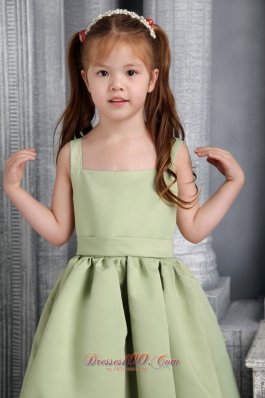 Olive Green Bowknot Little Girl Pageant Dress Belt