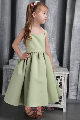 Olive Green Bowknot Little Girl Pageant Dress Belt