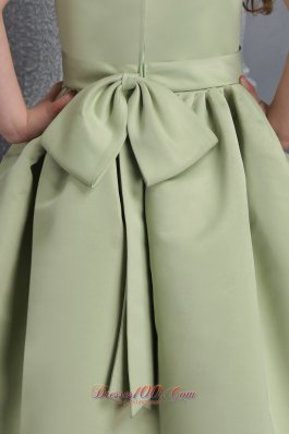 Olive Green Bowknot Little Girl Pageant Dress Belt