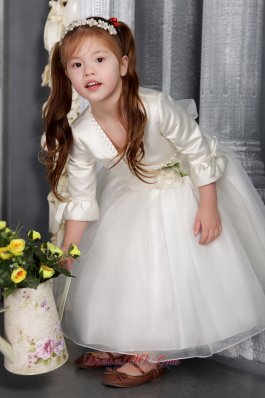 Sash Sleeves Pageant Youngster Girl Dress Flowers