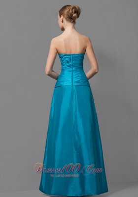 Teal Ruched Column Taffeta Mother Dress Jacket