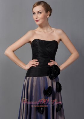 Taffeta Hand Made Flowers Mother Of The Bride Dress