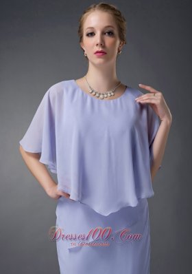 Ankle-length Lilac Scoop Chiffon Mother Of The Bride Dress