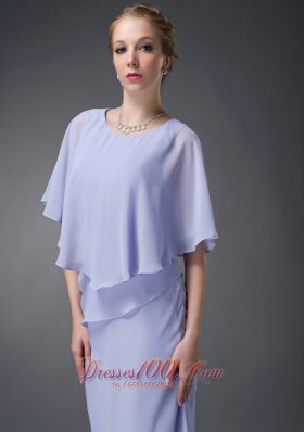 Ankle-length Lilac Scoop Chiffon Mother Of The Bride Dress