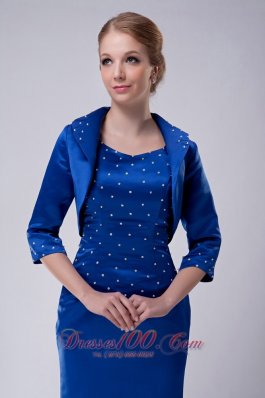 Scoop Beaded Royal Blue Blue Mother Dress