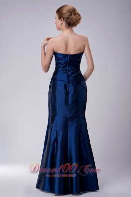 Navy Strapless Taffeta Mother Dress with Jacket