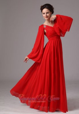 Red Long Sleeves Appliques Dama Dresses for Quince