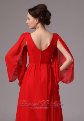 Red Long Sleeves Appliques Dama Dresses for Quince