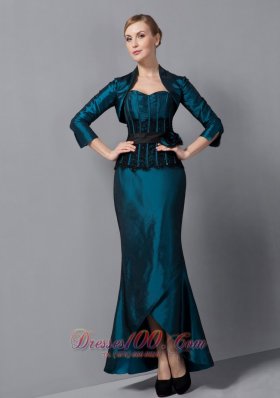 Turquoise Mother Of The Dress Sash Ankle-length