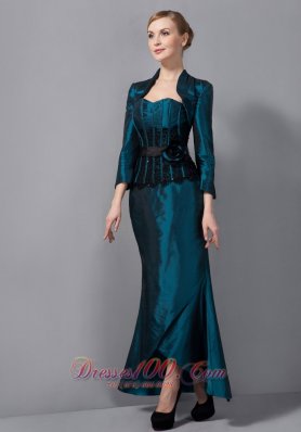 Turquoise Mother Of The Dress Sash Ankle-length