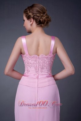 Baby Pink Straps Motb Dress Chiffon