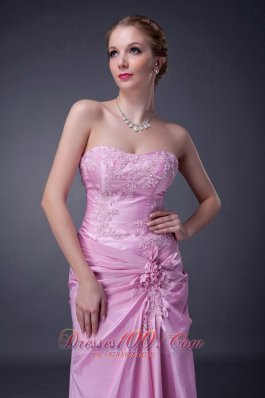 Baby Pink Column Strapless Motb Dress Taffeta