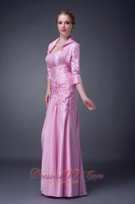 Baby Pink Column Strapless Motb Dress Taffeta