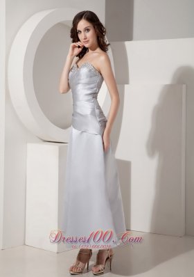 Silver Ankle-length Motb Dress Princess