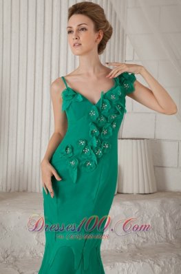 Turquoise Sheath Asymmetrical Ankle-length Mom's Dress