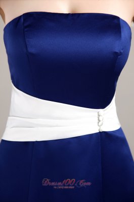 Royal Blue Mother Bride Dress White Sash Matching Shawl