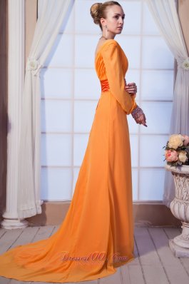 Puffy Sleeves Wide V-neck Mother's Dress for Wedding