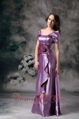 Off Shoulder Hand Made Flowers Prom / Evening Dress