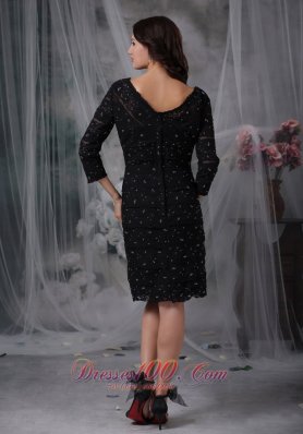 Special Fabric Mother of the Bride Dress 3/4 Sleeves