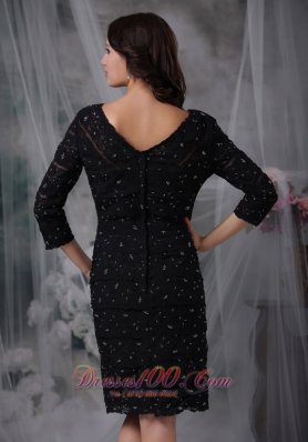 Special Fabric Mother of the Bride Dress 3/4 Sleeves