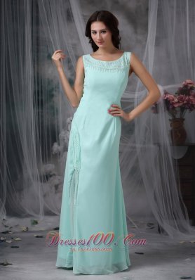 Apple Green Sheath Scoop Beading Mother Dress