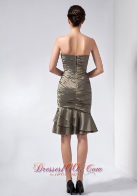 2013 Mother Dress Olive Green Column Appliques