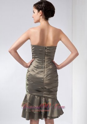 2013 Mother Dress Olive Green Column Appliques