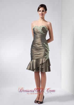 2013 Mother Dress Olive Green Column Appliques