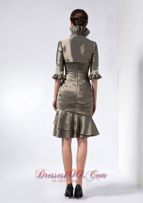 2013 Mother Dress Olive Green Column Appliques