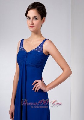 Peacock Blue Dress Of Mother Straps Beading