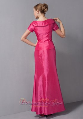 Customize Hot Pink Mother Dress V-neck