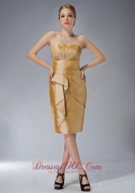 Yellow Sweetheart Ruch Mother Of The Bride Dress