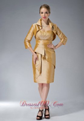 Yellow Sweetheart Ruch Mother Of The Bride Dress