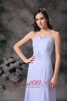 Lilac Chiffon Strapless Mother Of The Bride Dress