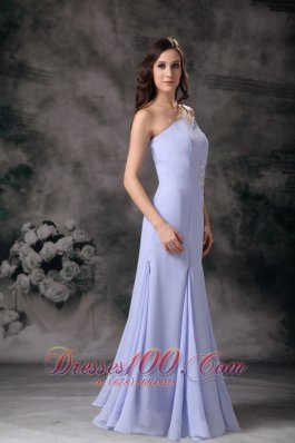 Lilac Chiffon Strapless Mother Of The Bride Dress