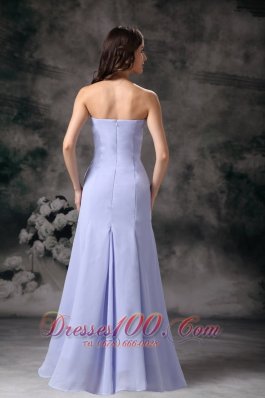 Lilac Chiffon Strapless Mother Of The Bride Dress