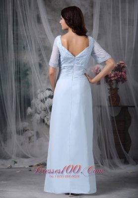 Baby Blue Mother Of The Bride Dress Chiffon Square