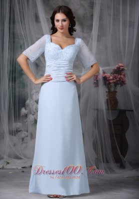 Baby Blue Mother Of The Bride Dress Chiffon Square