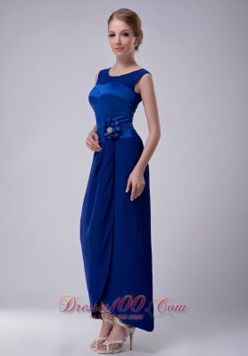 Royal Blue Mother Of The Groom Dress Ankle-length