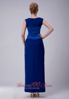 Royal Blue Mother Of The Groom Dress Ankle-length