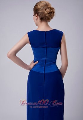 Royal Blue Mother Of The Groom Dress Ankle-length