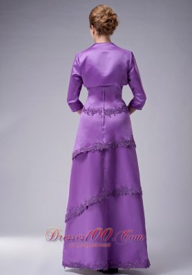 Eggplant Purple Strapless Mother Of The Groom Dress