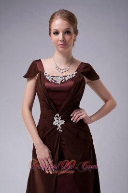 Brown Square Mother Of The Groom Dresses Chiffon